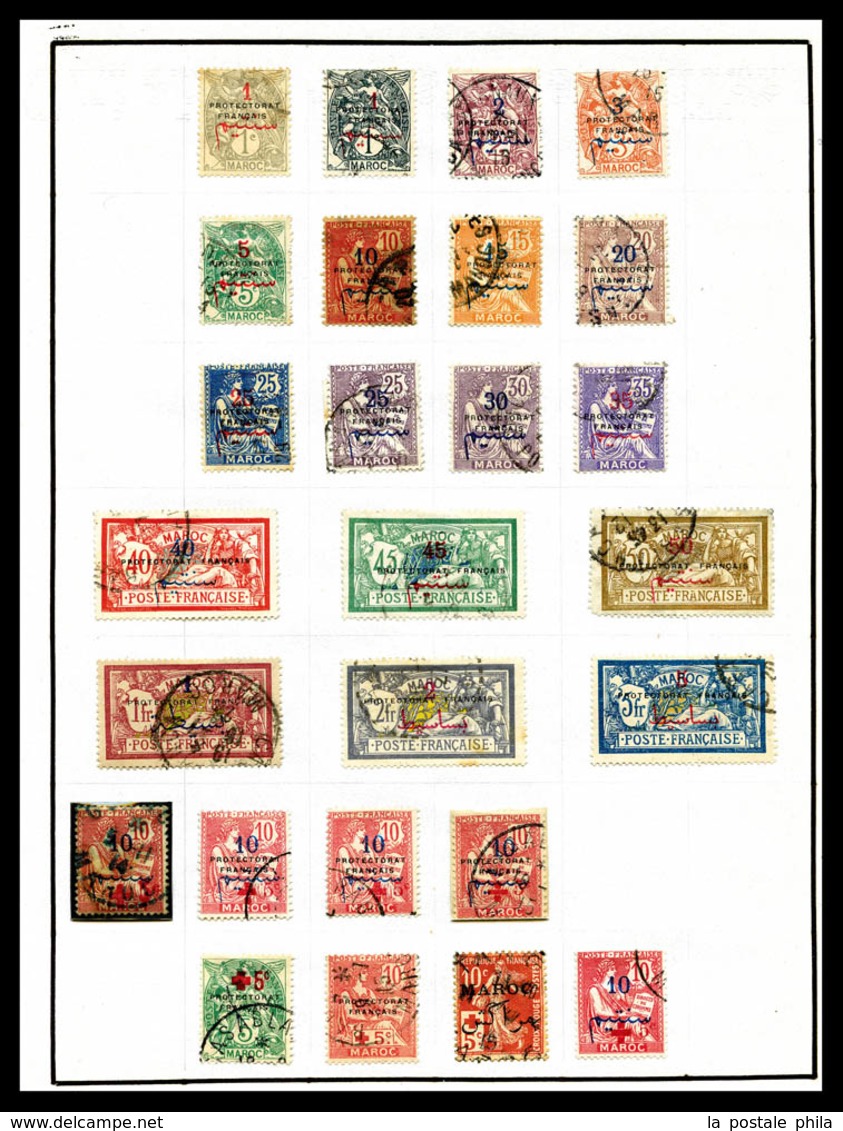 ** MAROC: 1891/1955, Poste, PA, Millesimes, Txe, Colis: Collection De Timbres Neufs Et Obl, De Bonnes Valeurs Dont Série - Sammlungen