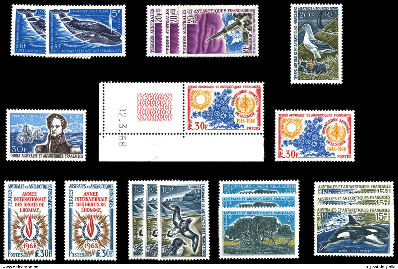 ** T.A.A.F: 1955/1977, Poste, PA: Ensemble Equilibré Neufs** Dont N°24, 25 Et PA 7, 9, 14. (+quelques Timbres De St Pier - Collections