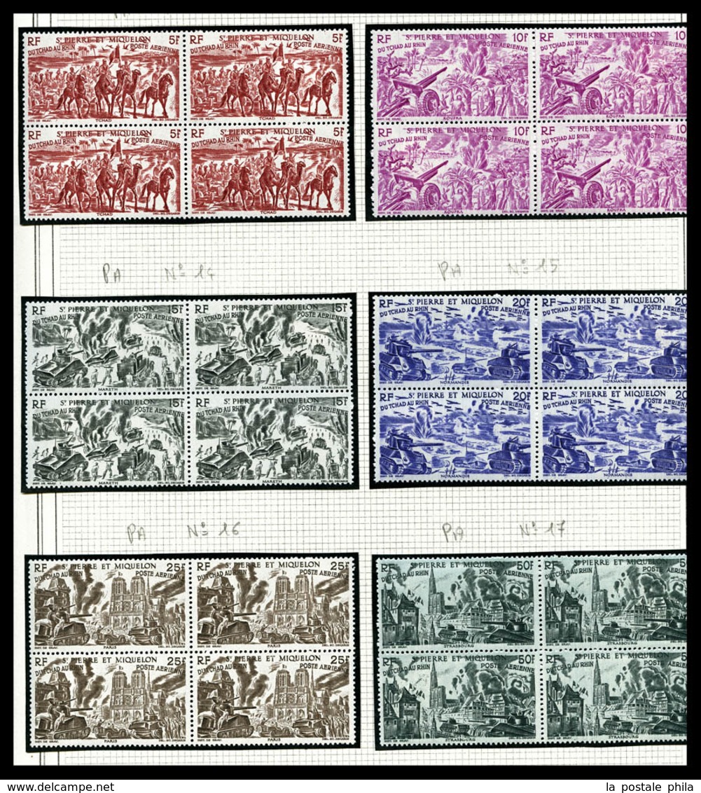 N Nlle CALEDONIE, OCEANIE, St PIERRE, TAHITI et WALLIS: Poste, PA, Taxe, Bloc: timbres neufs */**, de bonnes valeurs, tr