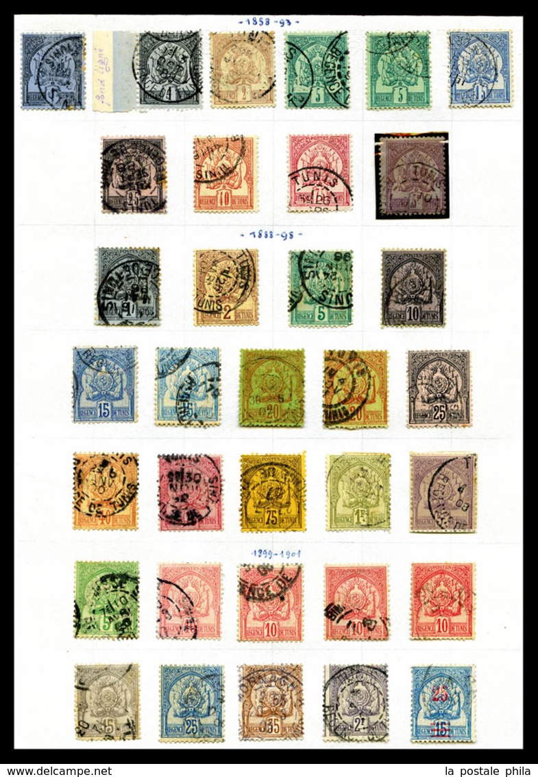 & TUNISIE: 1888/1955, Poste, Préo, PA, Txe, Colis, Millésimes: Collection De Timbres Neufs Et Obl, De Bonnes Valeurs Don - Sammlungen