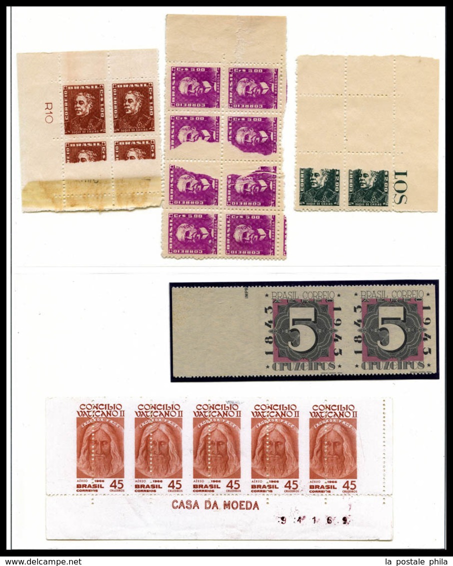 N 1943 à 1966: Bel Ensemble De 10 Variétés Neuves Dont Piquage à Cheval, Impression Partielle, Raccord, Piquages Partiel - Ungebraucht