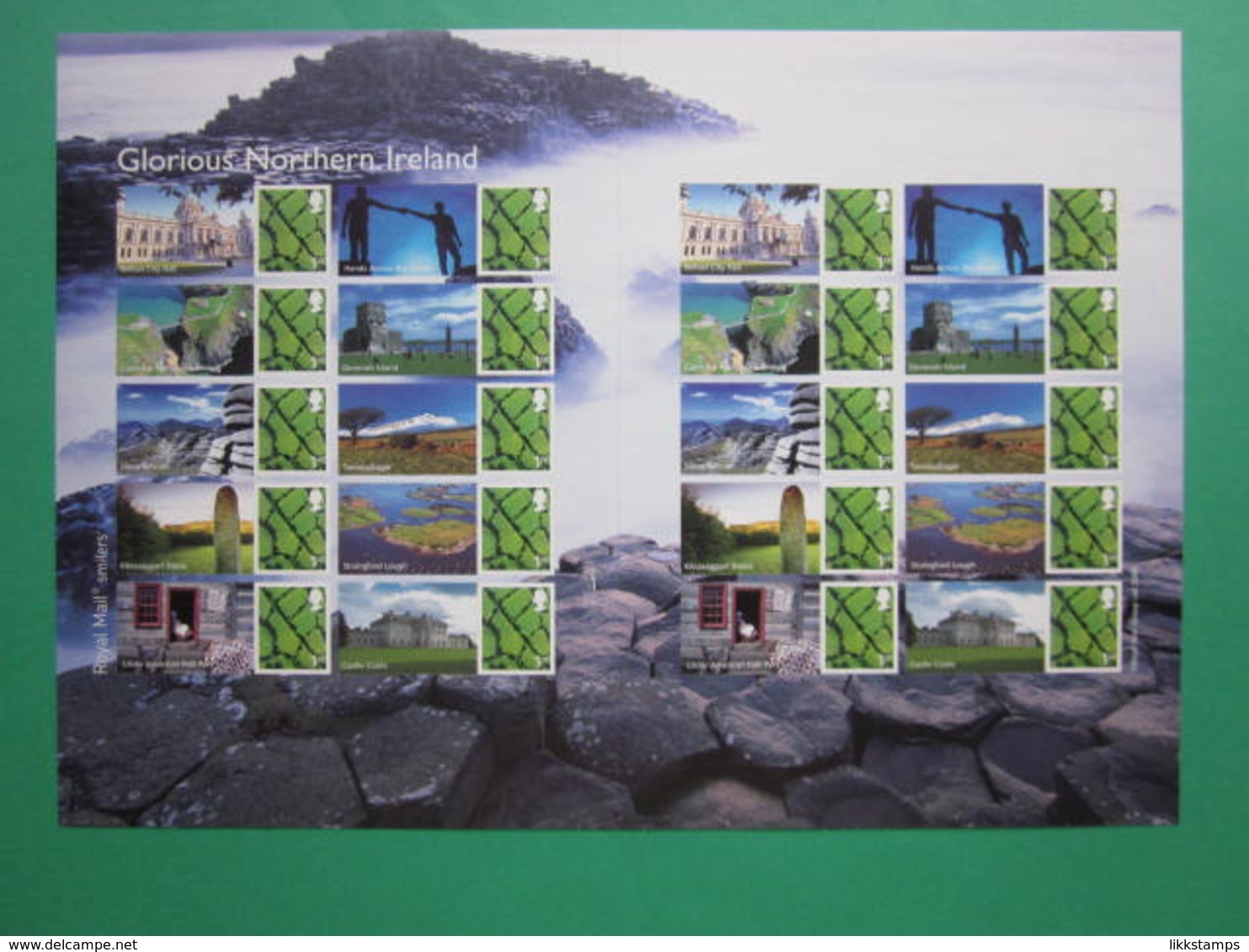 2008 ROYAL MAIL GLORIOUS NORTHERN IRELAND GENERIC SMILERS SHEET. #SS0048 - Timbres Personnalisés