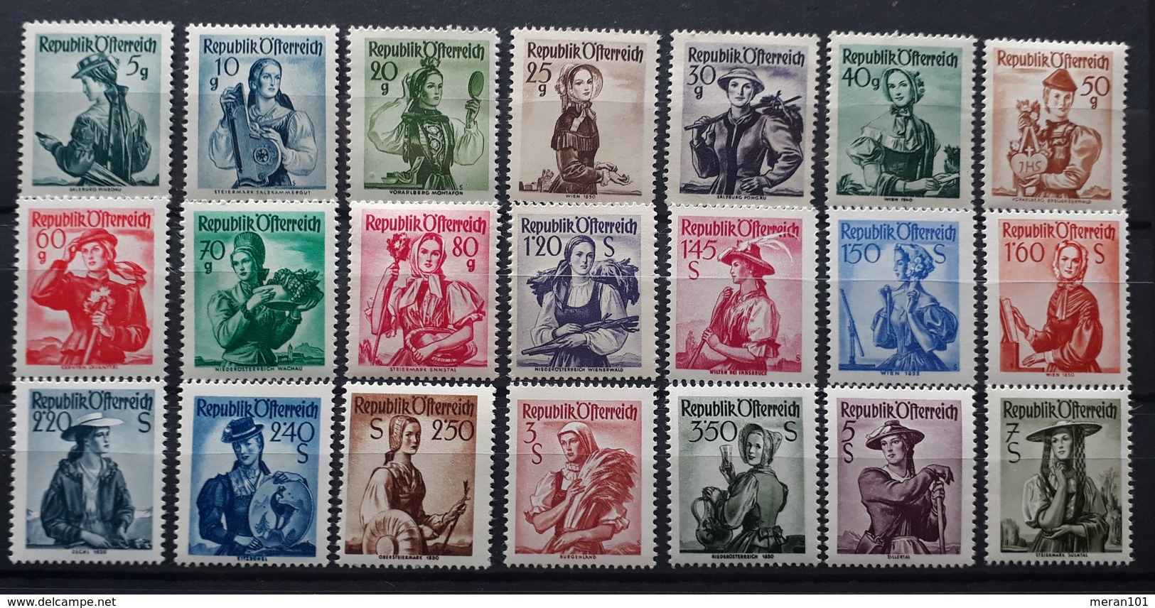 Österreich 1958, VOLKSTRACHTEN,  ANK 1052-72, MNH Postfrisch - Unused Stamps