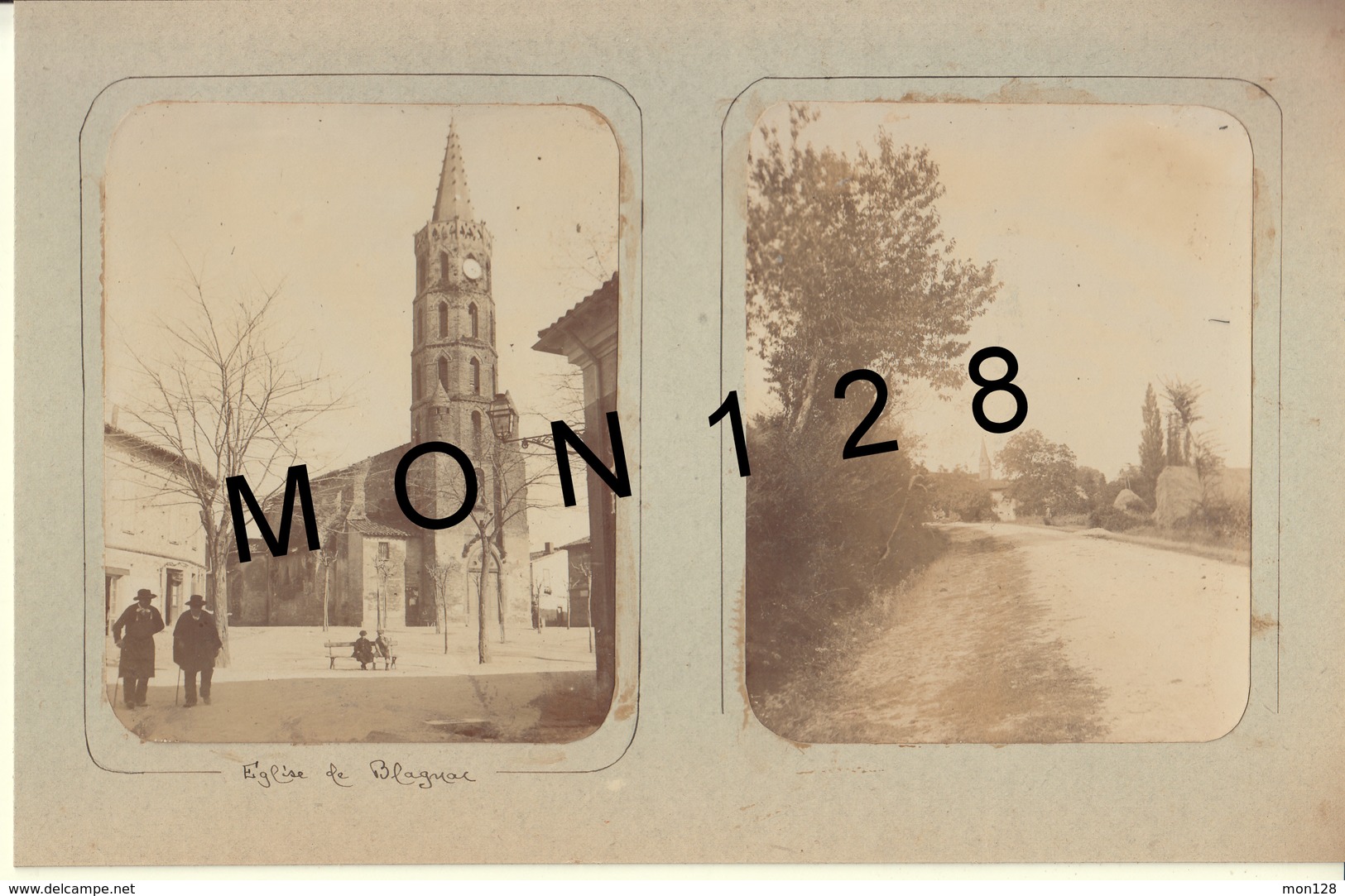 BLAGNAC (31) 2 PHOTOS TRES ANCIENNES COLLEES SUR CARTON DUR - DIM 8,5x10,5 Cms - Anciennes (Av. 1900)