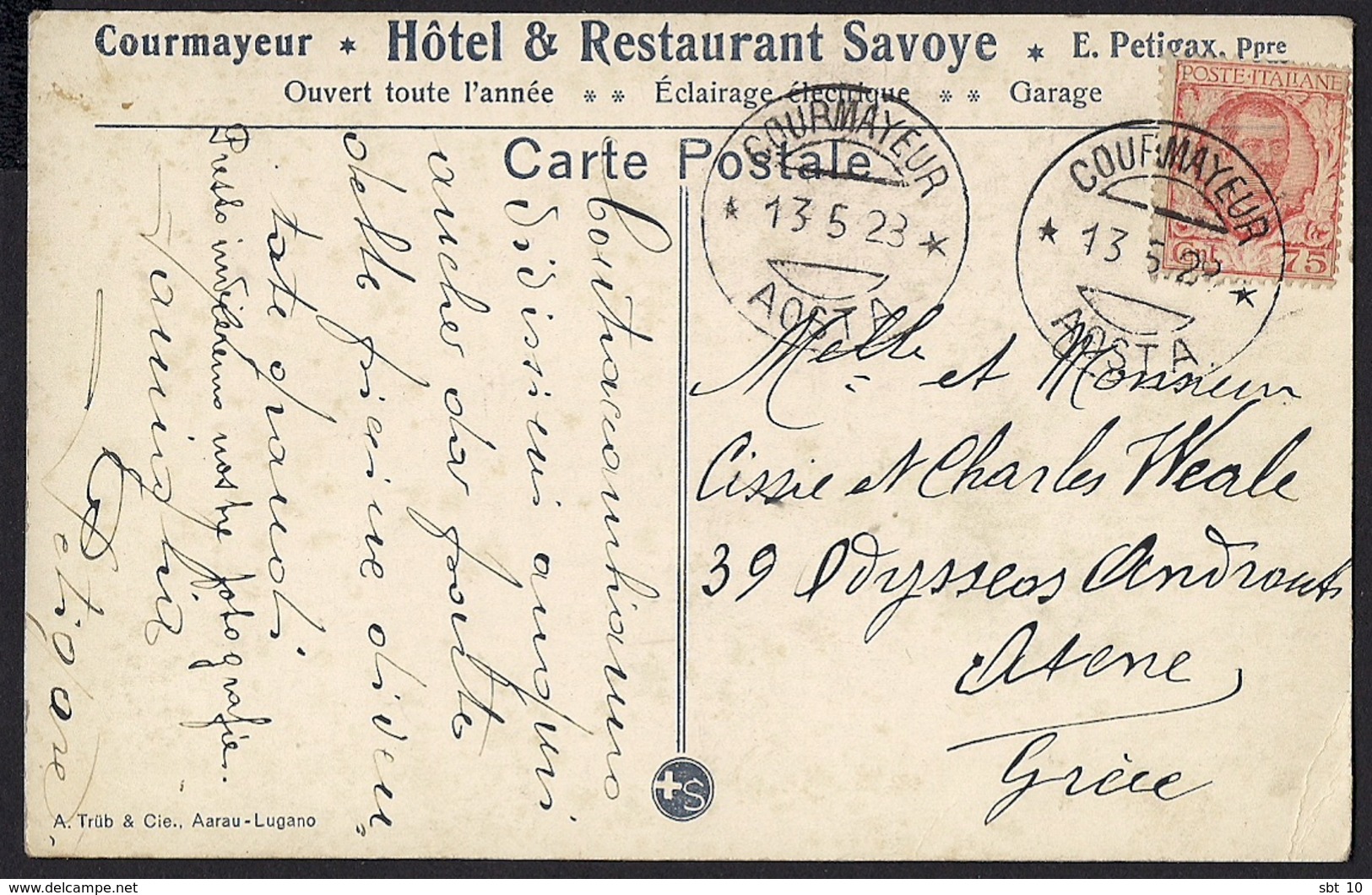 Italy 1928 - Postcard Courmayeur - Altri & Non Classificati