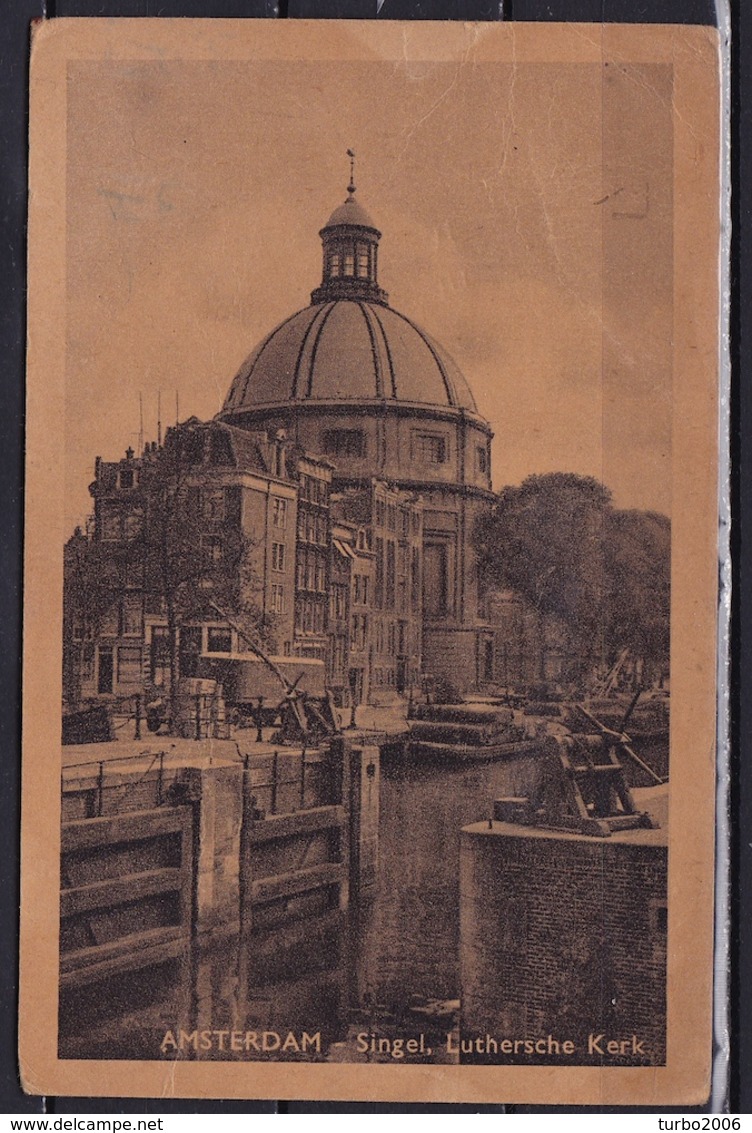 1953 Amsterdam Singel / Lutherse Kerk Gelopen Naar Den Haag - Amsterdam