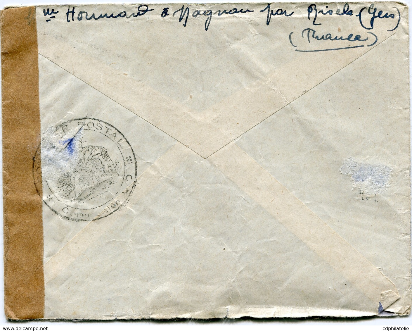 FRANCE LETTRE CENSUREE DEPART RISCLE 5-10-39 GERS POUR LA SUISSE - 1945-47 Ceres (Mazelin)