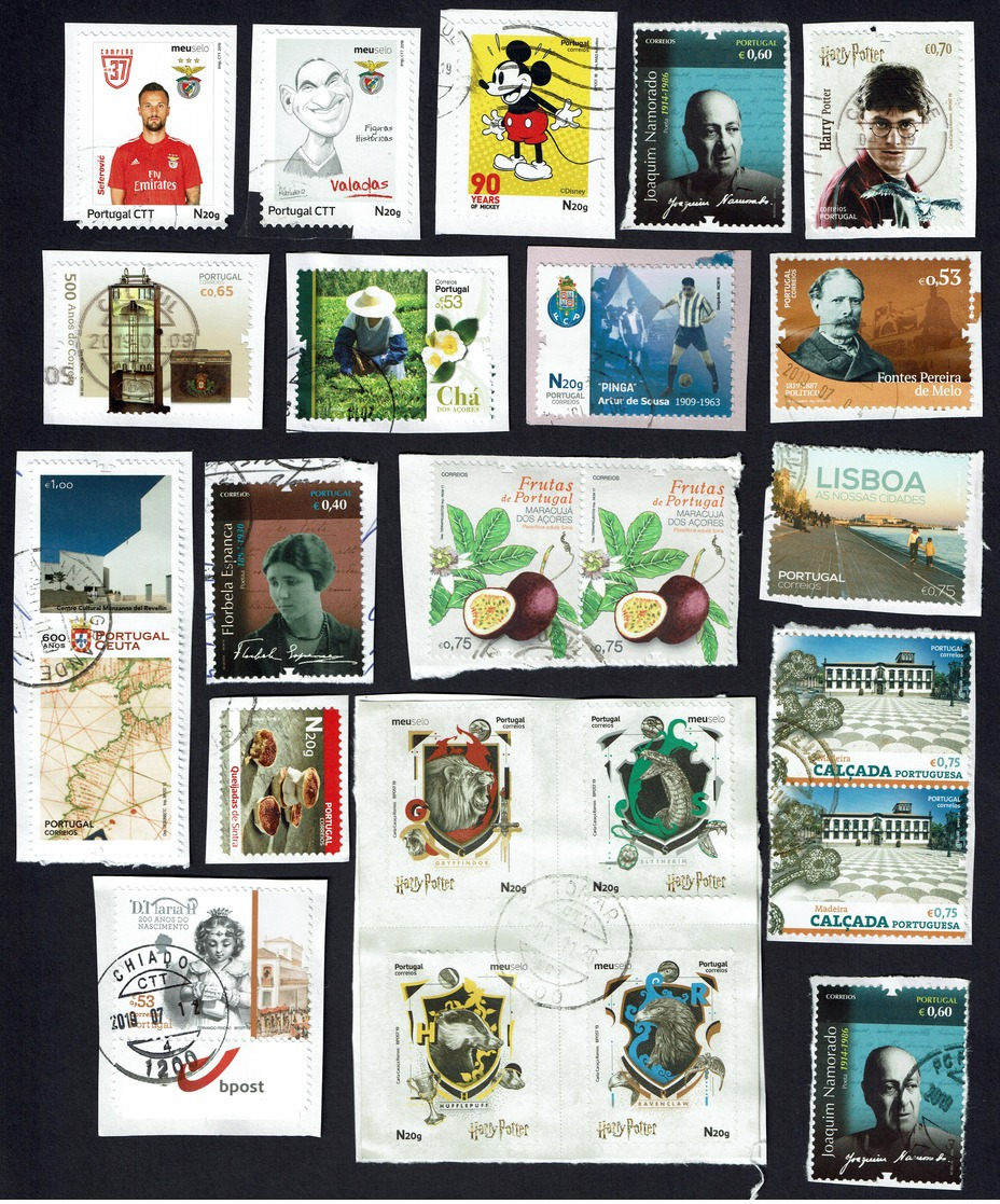 Portugal Lot Used Stamps From Recent Letters - Usado