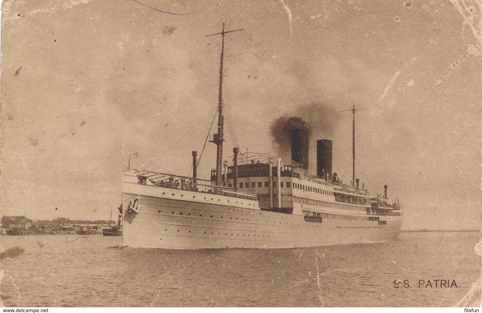 UK / Nederland - 1921 - Rotterdamsche Lloyd - SS Patria - Sent From London To Sliedrecht - Passagiersschepen