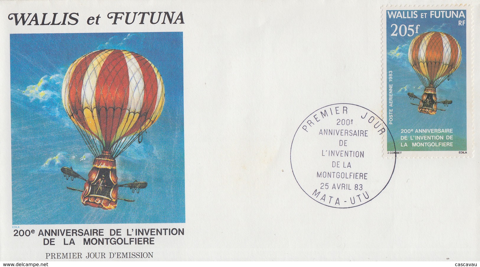 Enveloppe  FDC  1er  Jour   WALLIS  ET  FUTUNA    La   Montgolfiére   1983 - FDC