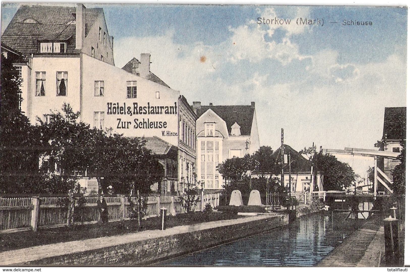 STORKOW Mark Hotel & Restaurant Zur Schleuse W. Hintze 4.9.1919 Fast TOP-Erhaltung - Storkow