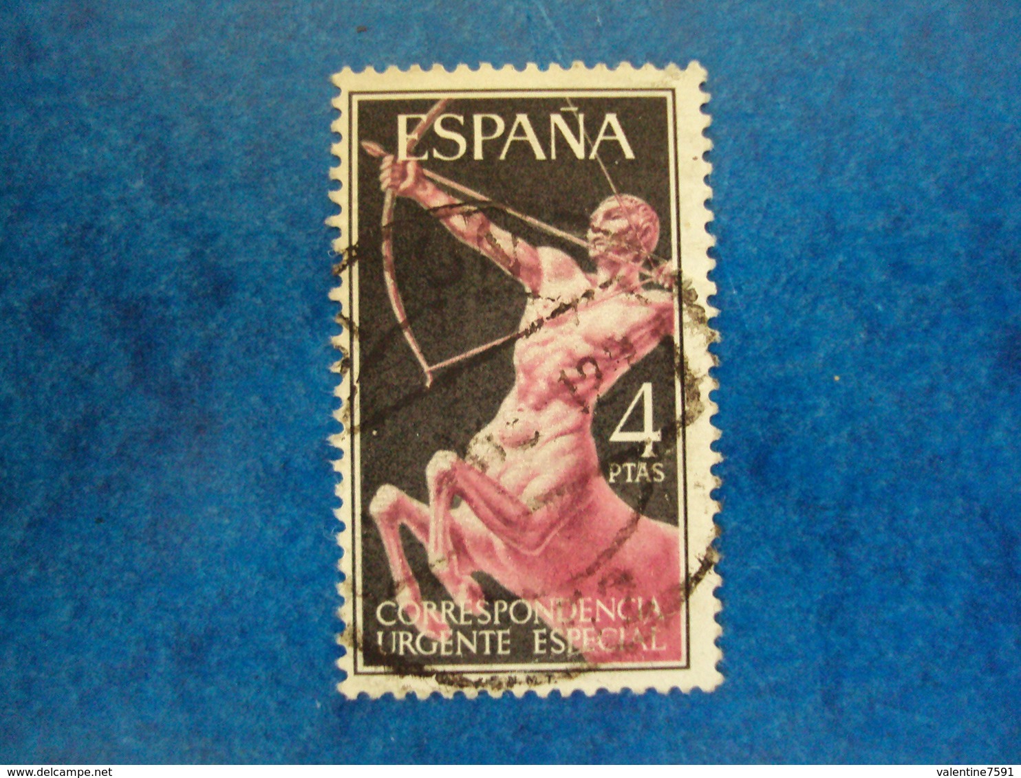 ESPAGNE:  Timbre EXPRES N°  33  -oblitéré   " 4 PTAS "  Net        0.50    Photo     3 - Exprès