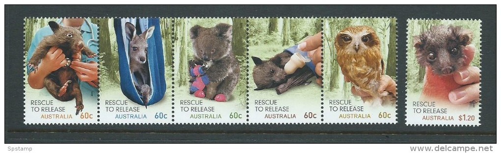 Australia 2010 Native Fauna Rescue Programmes Set 6 MNH - Mint Stamps