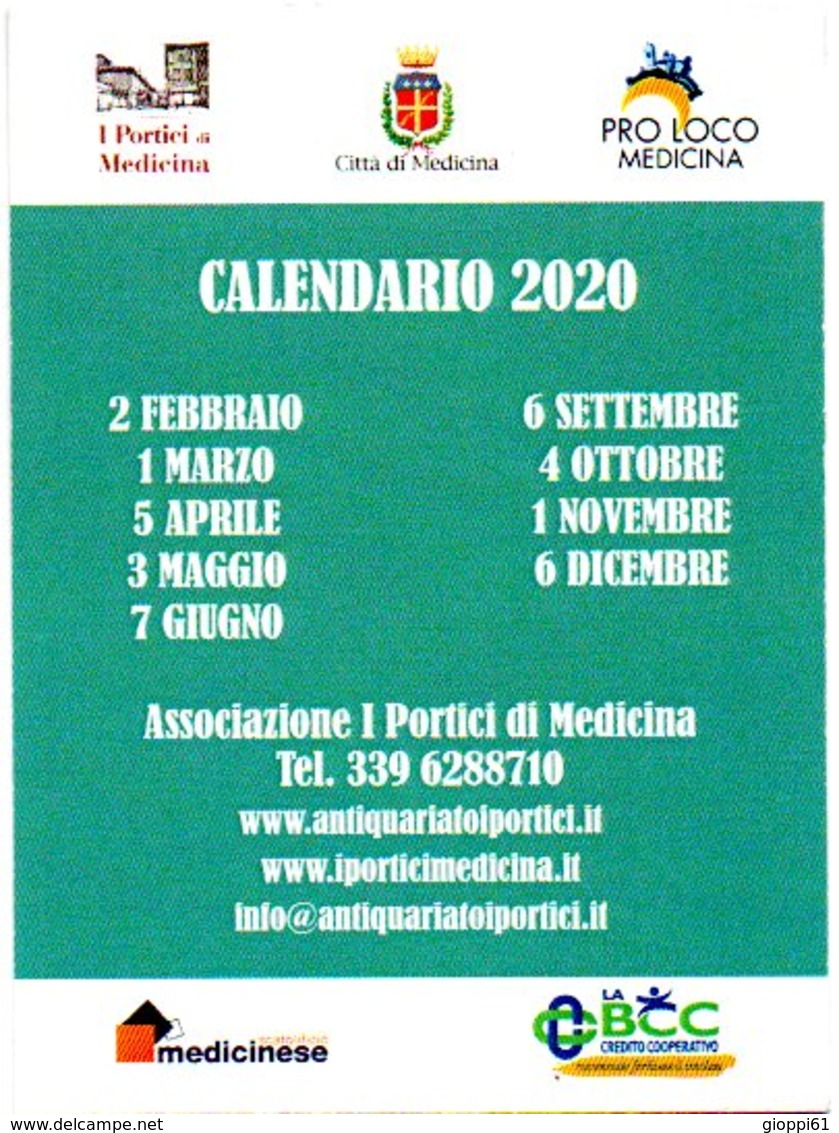 Calendario Cartonato Tascabile 2020 Mostra Mercato Antiquariato (fronte E Retro) - Tamaño Pequeño : ...-1900