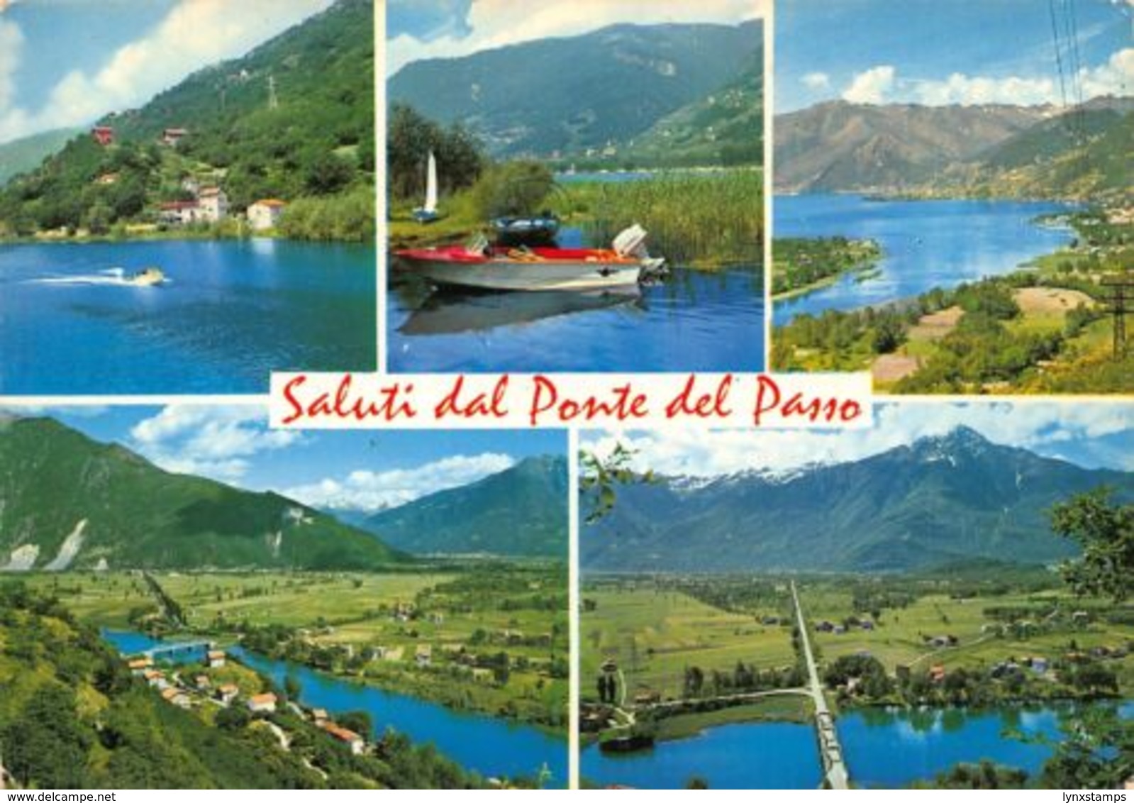 Italy Saluti Dal Ponte Del Passo Sur Mera Como Bridge River Postcard - Autres & Non Classés