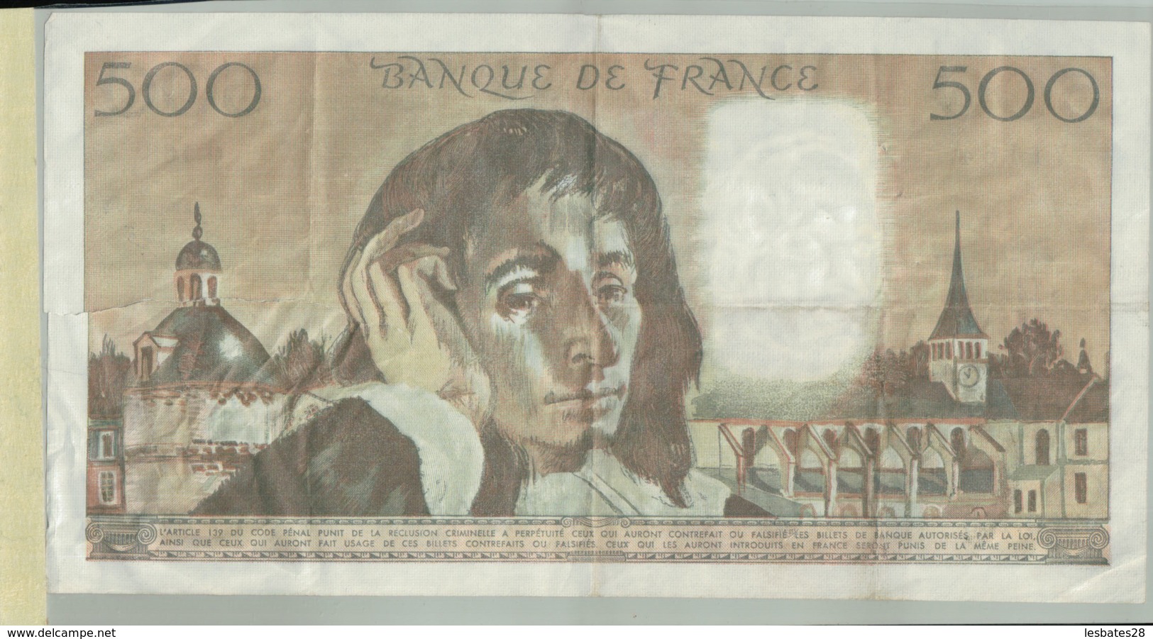 Billet De Banque  FRANCE  500 FRANCS  1983   Serie F  166 982   (DEC 2019 Gerar) - 500 F 1968-1993 ''Pascal''