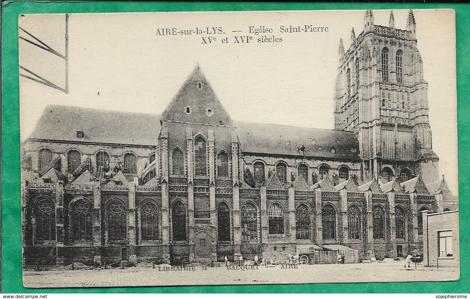 Aire-sur-La-Lys (62) église Saint-Pierre XVe & XVIe S. 2scans Carte Animée - Aire Sur La Lys