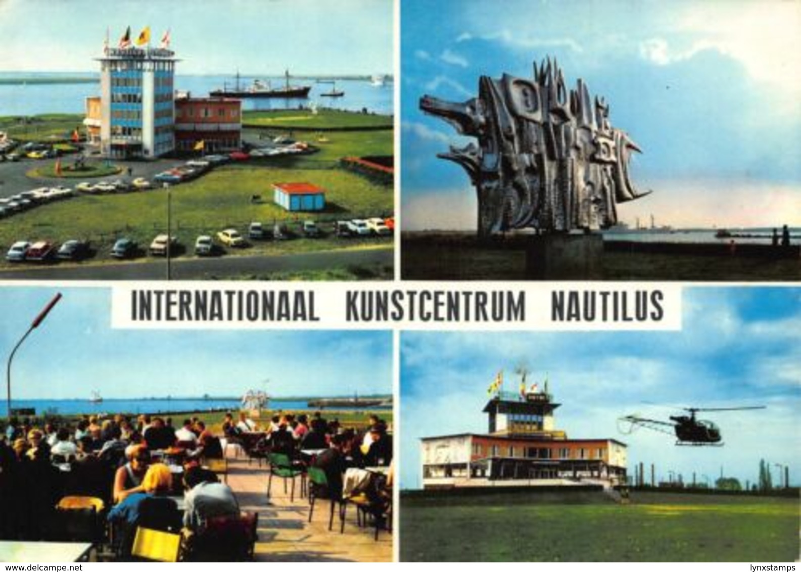 Belgium Internationaal Kunstcentrum Nautilus Helicopter Boats Postcard - Autres & Non Classés