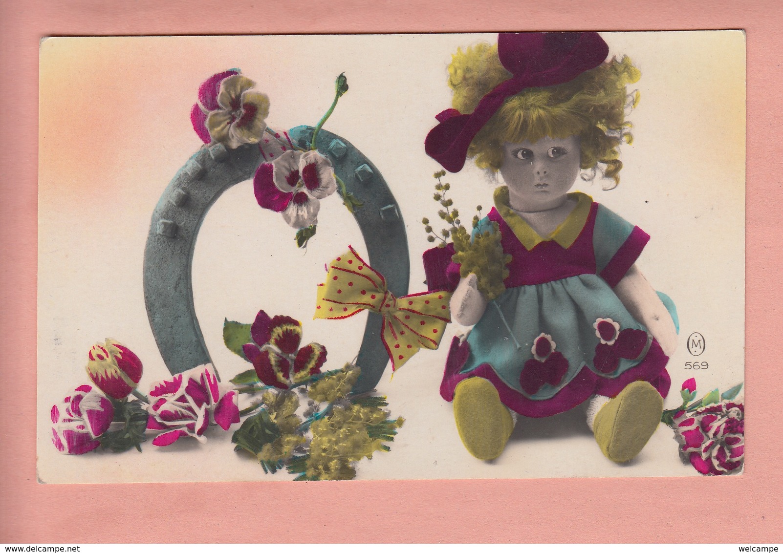 OLD PHOTO POSTCARD -     NICE BIG DOLL - Other & Unclassified