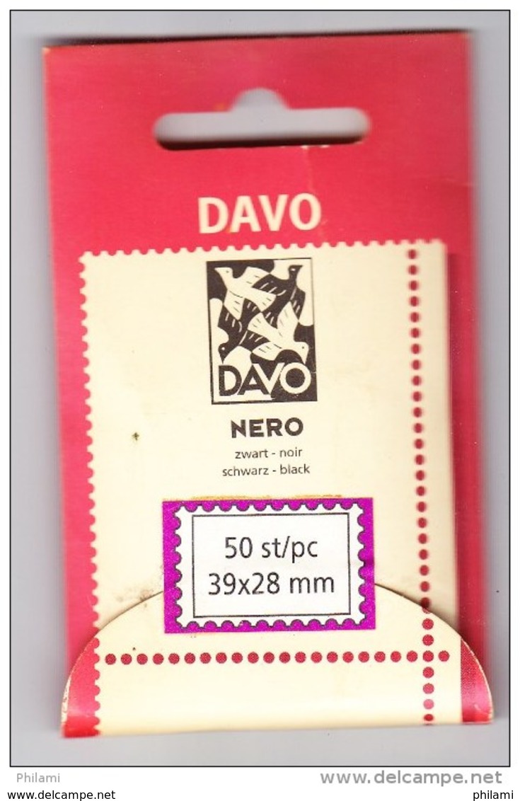 BANDE PREDECOUPEE DAVO NOIR 39x28 . - Postzegelhoes