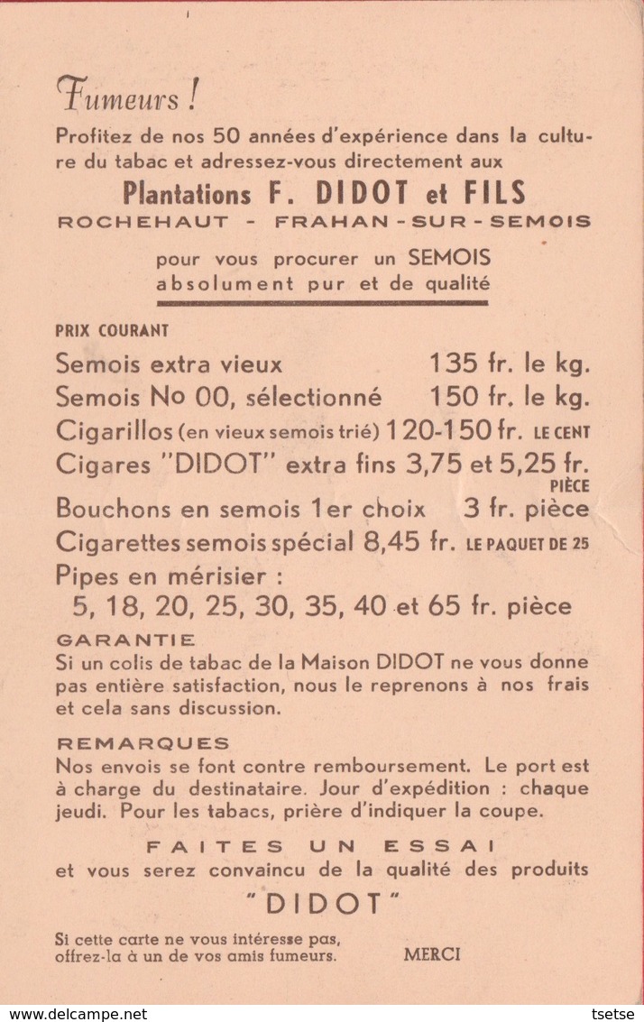 Frahan - Le Vieux Planteur De Semois - Maison F. Didot Et Fils ( Voir Verso ) - Bouillon