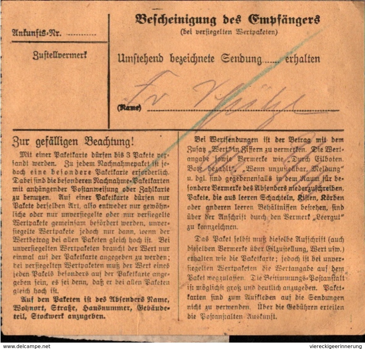 ! 1933 Paketkarte Deutsches Reich, Halle Saale - Briefe U. Dokumente