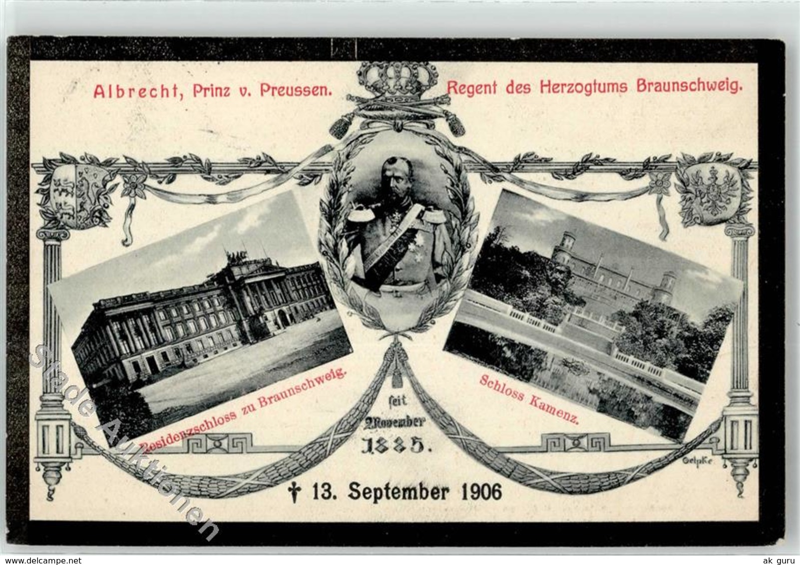 53083587 - Prinz Albrecht Trauerkarte - Familles Royales