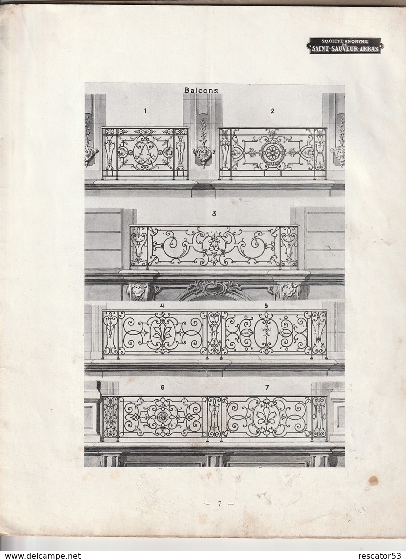 Rare Catalogue SA De Saint Sauveur Arras Album Bâtiments Métal -fonte Décoration Maisons 31 Pages - Materiale E Accessori