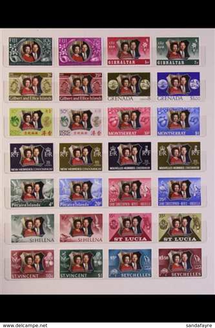 BRITISH COMMONWEALTH OMNIBUS ISSUES 1972-1978 Superb Never Hinged Mint Collection Of Complete Series Housed In Two Stock - Sonstige & Ohne Zuordnung