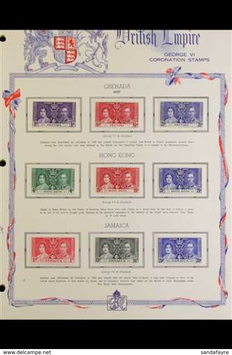 1937 KGVI COMMONWEALTH CORONATION OMNIBUS  An Attractive, Complete Collection Presented On Illustrated Printed Pages, Ve - Sonstige & Ohne Zuordnung