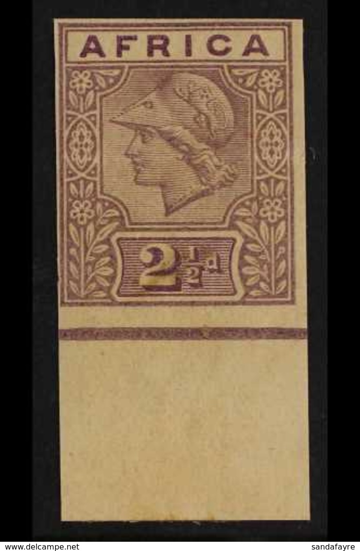 AFRICA 'MINERVA' ESSAY 1894 2½d Dull Purple & Bright Purple Minerva De La Rue IMPERF ESSAY, Mint Lower Marginal Example, - Altri & Non Classificati