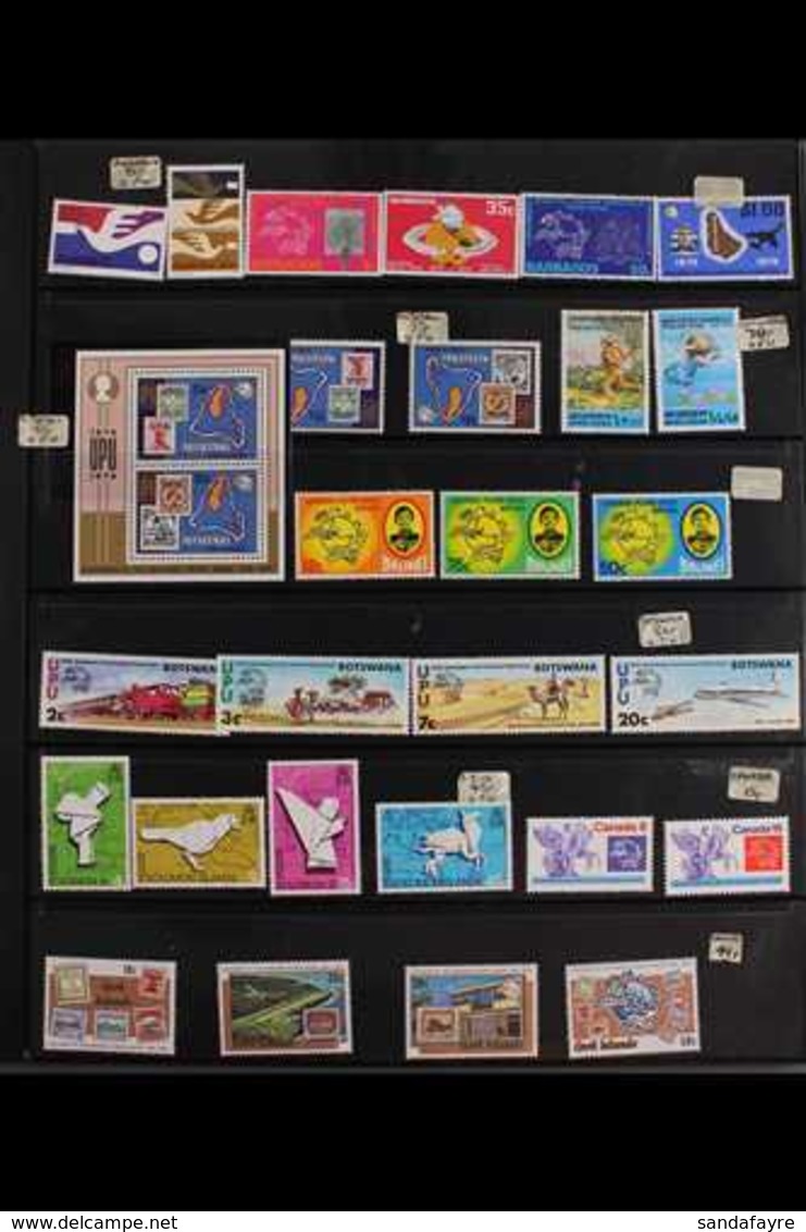 UNIVERSAL POSTAL UNION BRITISH COMMONWEALTH 1974 UPU Centenary Never Hinged Mint Complete Sets & Mini-sheets On Stock Pa - Unclassified