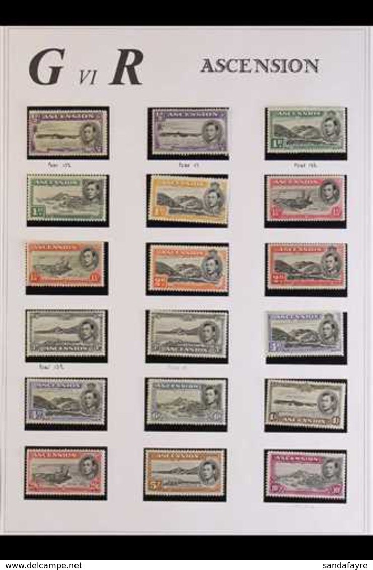 1937-53 FINE MINT COLLECTION Includes 1938-53 Definitives All Different Range With Most Values To 2s6d, 5s, And 10s Incl - Ascensione