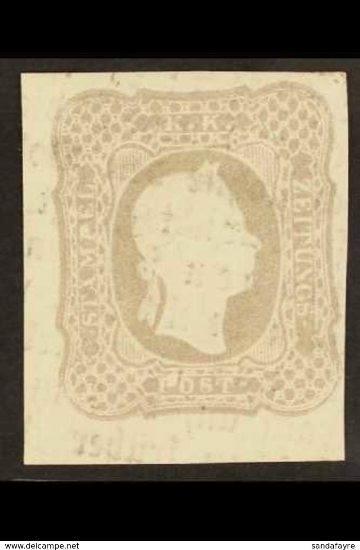 1861 NEWSPAPER. 1.05k Brownish Lilac (Michel 23e, SG N38a), Fine Used With Light Printed Newspaper Cancel, Four Clear To - Altri & Non Classificati