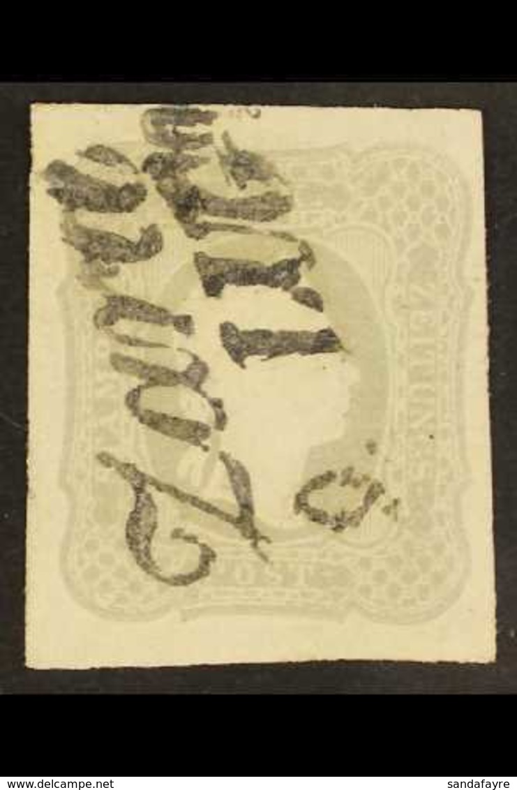 NEWSPAPER 1861 1.05k Grey (Michel 23a, SG N38), Very Fine Used With Dated Two-lines "Zara" (now Zadar In Croatia) Cancel - Sonstige & Ohne Zuordnung