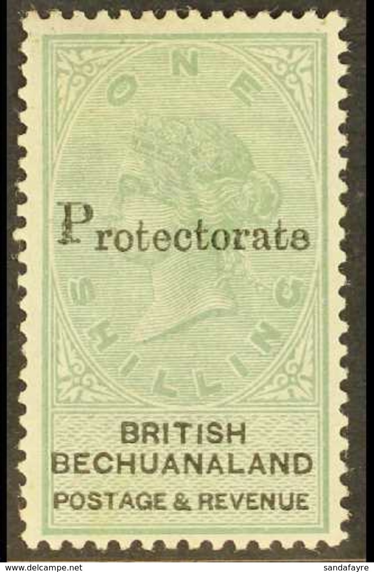 1888 1s Green & Black "Protectorate" Opt'd, SG 46, Very Fine Mint For More Images, Please Visit Http://www.sandafayre.co - Other & Unclassified