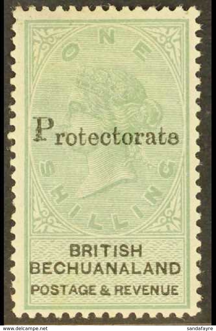 1888 1s Green & Black "Protectorate" Opt'd, SG 46, Very Fine Mint For More Images, Please Visit Http://www.sandafayre.co - Sonstige & Ohne Zuordnung