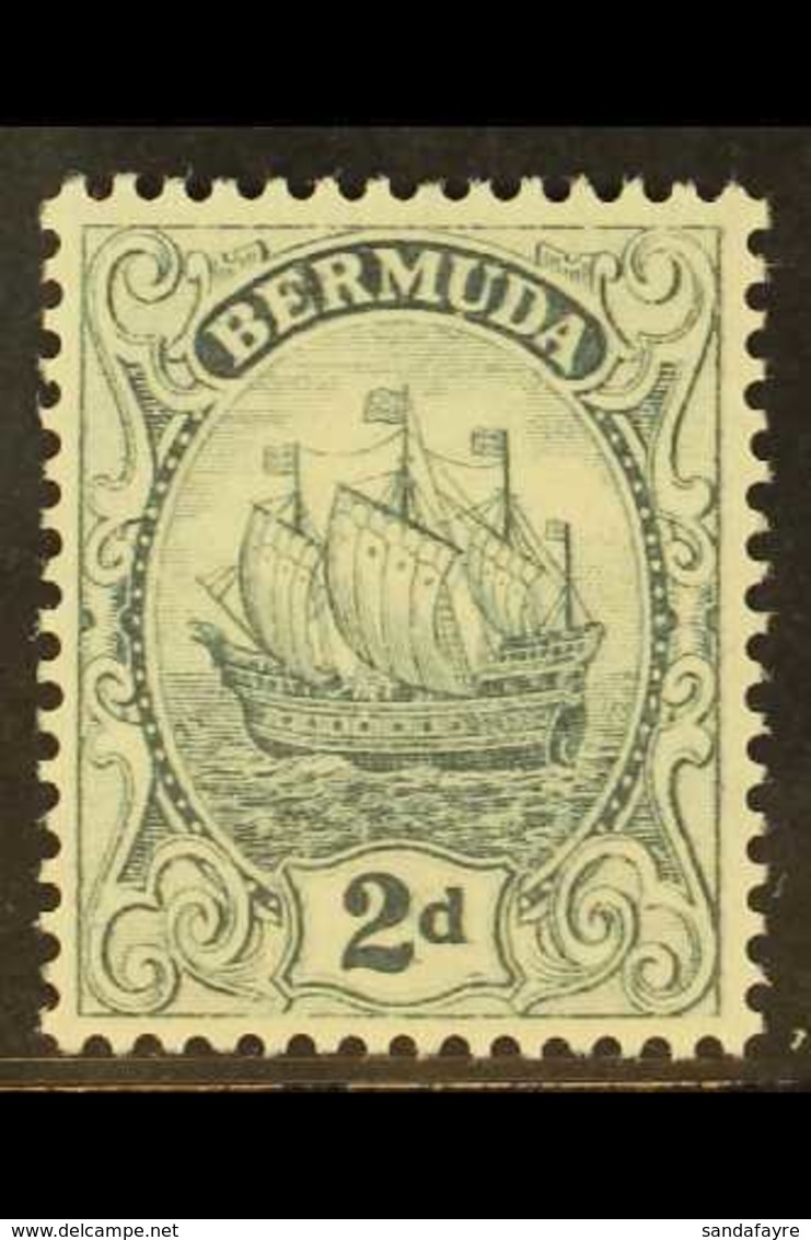 1922-34 2d Grey Ship, Watermark Reversed, SG 80x, Fine Nhm. For More Images, Please Visit Http://www.sandafayre.com/item - Bermuda