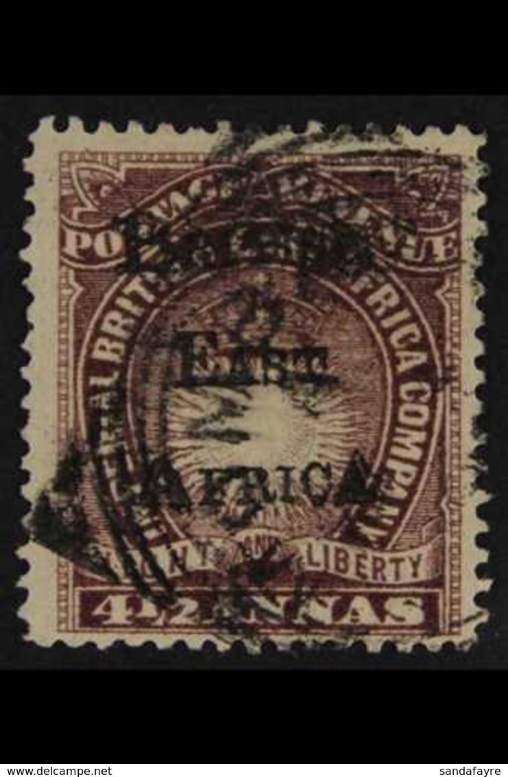 1895 4½a Brown-purple Overprint, SG 39b, Fine Used, Fresh & Very Scarce. For More Images, Please Visit Http://www.sandaf - British East Africa