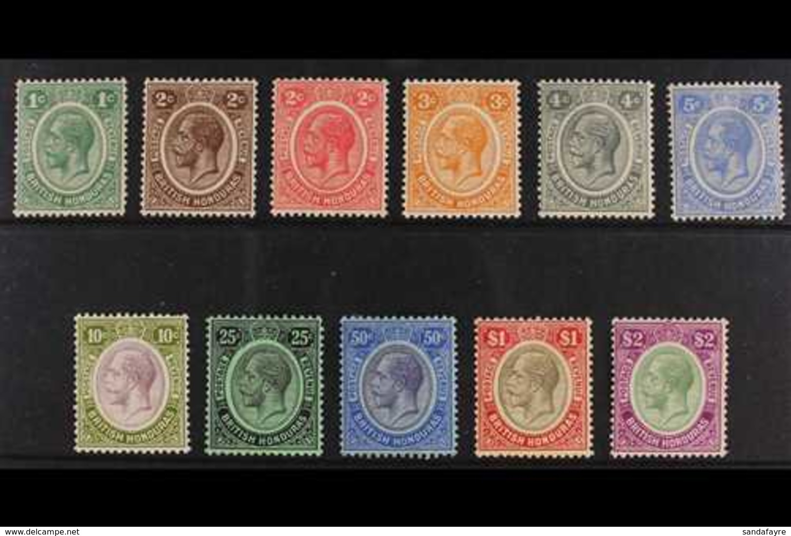 1922-33 KGV Watermark SCA Complete Set, SG 126/37, Fine Mint, Fresh Colours. (11 Stamps) For More Images, Please Visit H - Britisch-Honduras (...-1970)