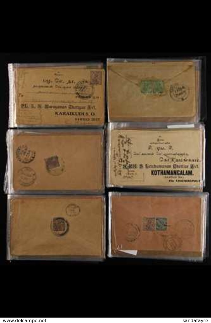 INDIA USED IN 1912-1937 Interesting Collection Of COVERS Bearing Various Stamps Of India Cancelled By Various Town Cds's - Birmania (...-1947)