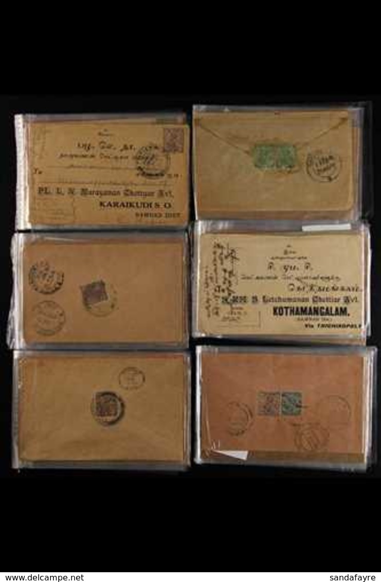 INDIA USED IN 1912-1937 Interesting Collection Of COVERS Bearing Various Stamps Of India Cancelled By Various Town Cds's - Burma (...-1947)