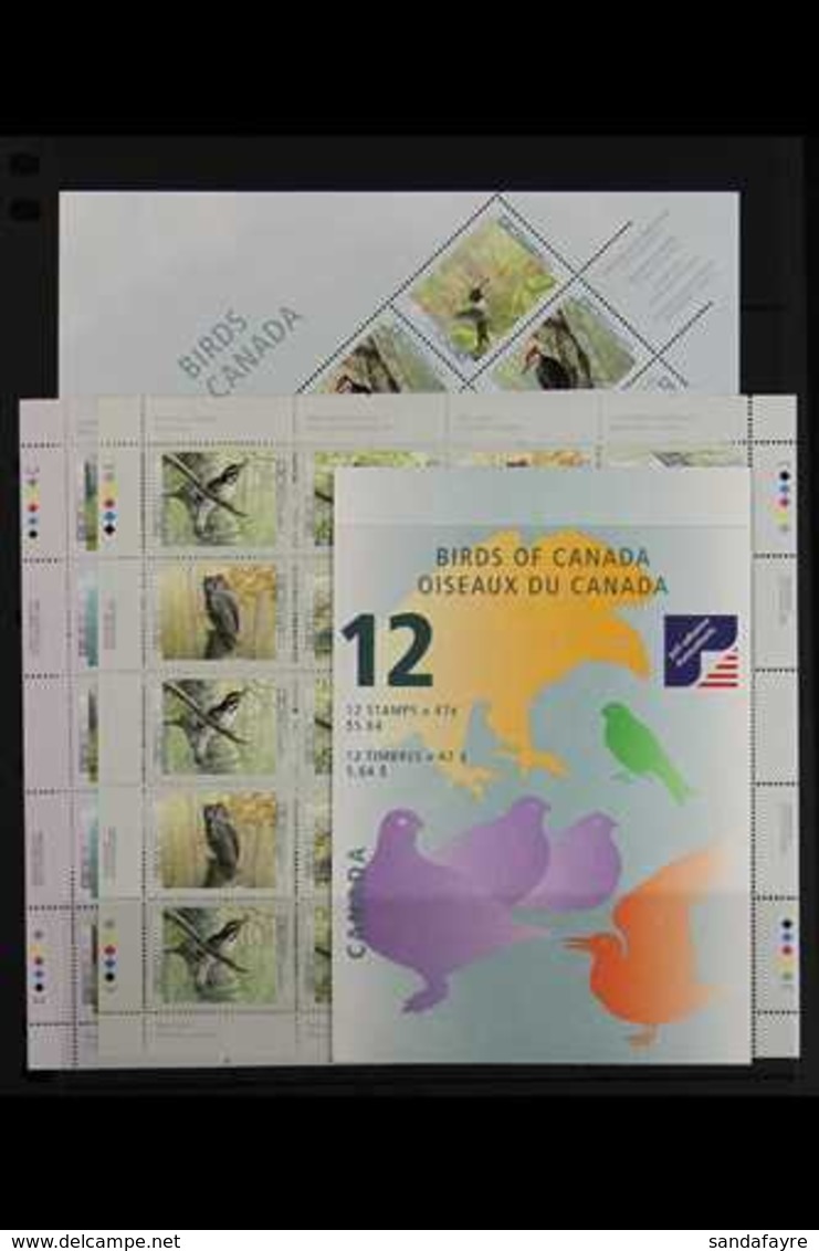 1996-2001 Birds Sets In Se-tenant Sheetlets, Plus 2001 Booklet, SG 1673/6, 1717/20, 1779/82, 1865/8, 1974/81, 2058/65, & - Sonstige & Ohne Zuordnung