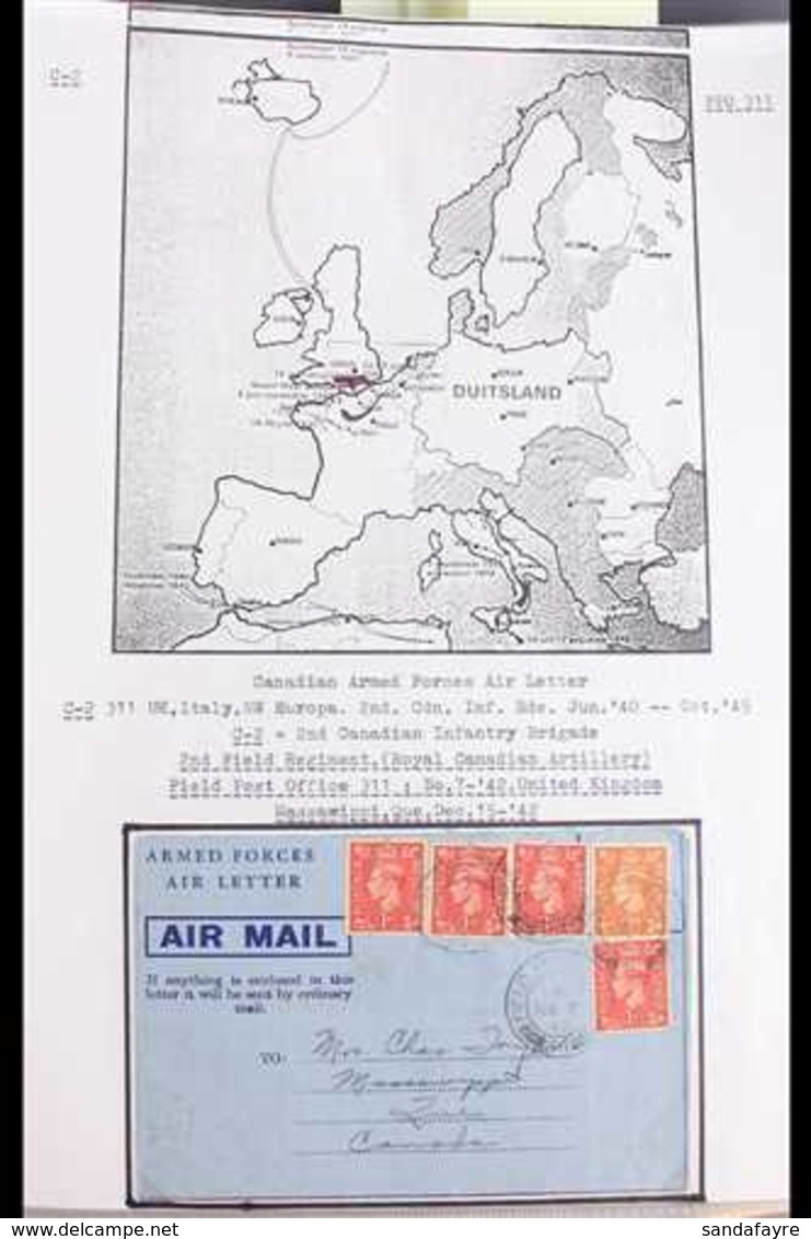 WWII FIELD POST OFFICES COVERS & CARDS COLLECTION. 1939-1945. A Fascinating Collection Of WWII Covers, Cards, Postcards  - Altri & Non Classificati