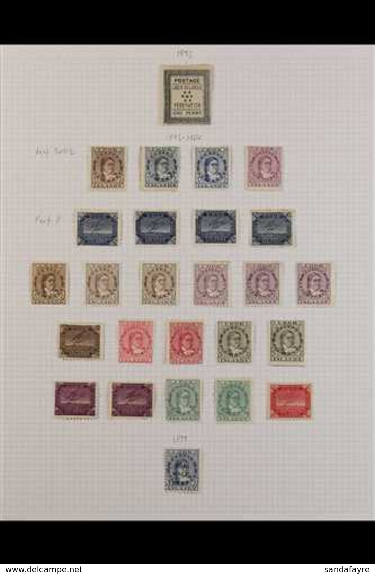 1892-1913 ATTRACTIVE MINT COLLECTION With Shades On Leaves, Includes 1892 1d, 1893-1900 Perf 12x11½ Set To 1½d And Perf  - Cookinseln