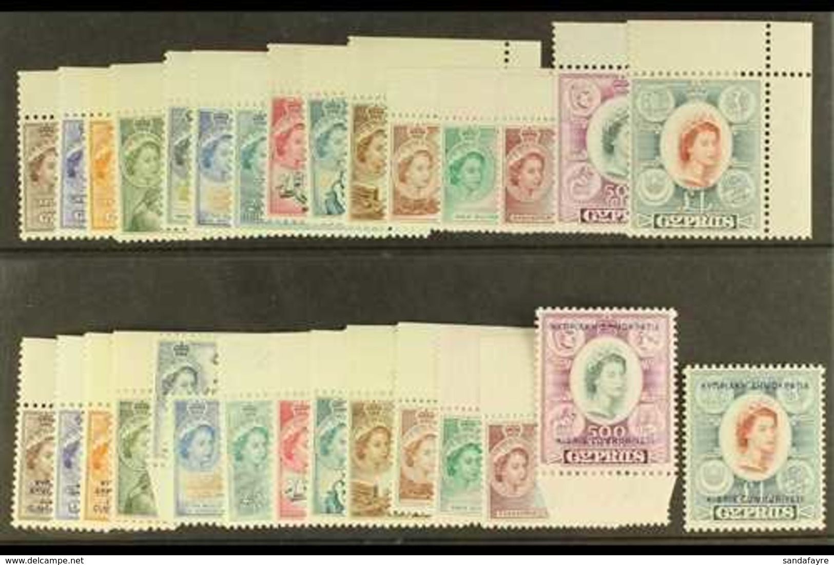 1955-61 DEFINITIVE SETS 1955-60 And 1960-61 Both Definitive Sets Complete, SG 173/202, Never Hinged Mint. (30 Stamps) Fo - Altri & Non Classificati