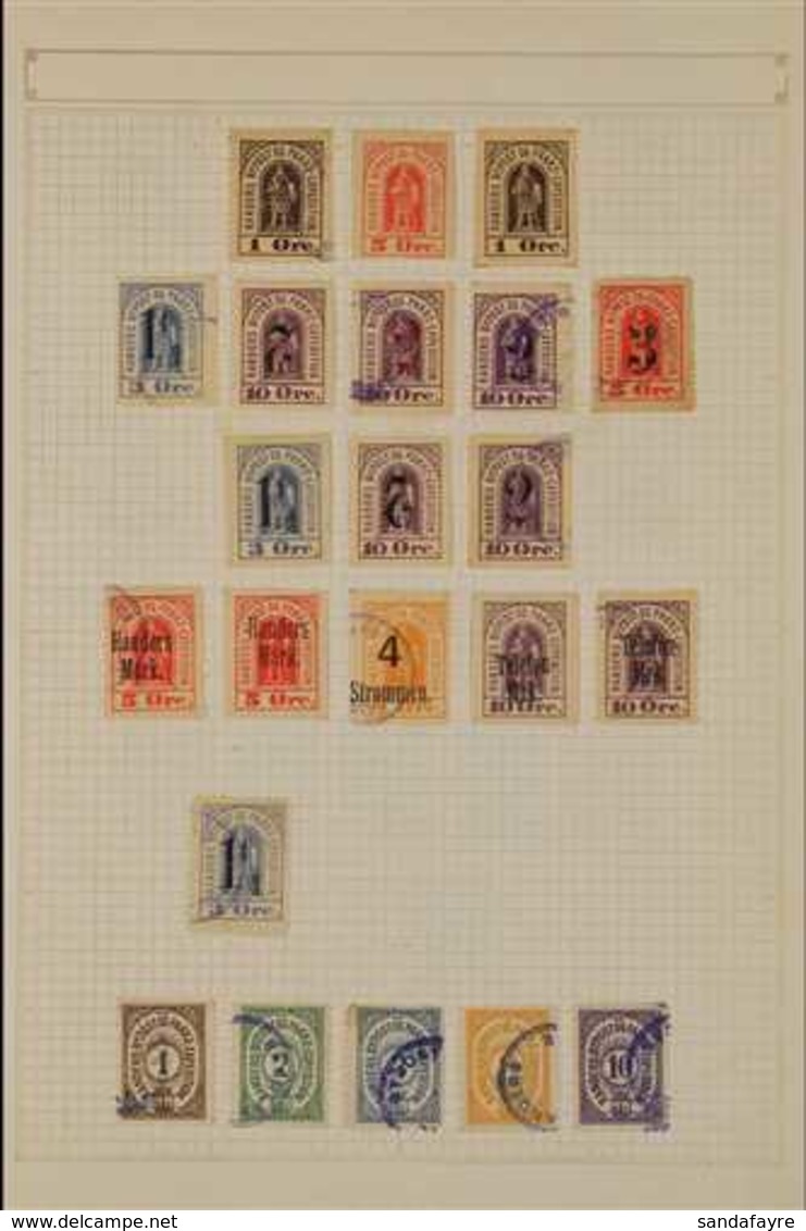 LOCAL POST STAMPS - RANDERS 1885-89. MINT & USED COLLECTION On Album Pages With Good Coverage Of These Issues & Includes - Altri & Non Classificati