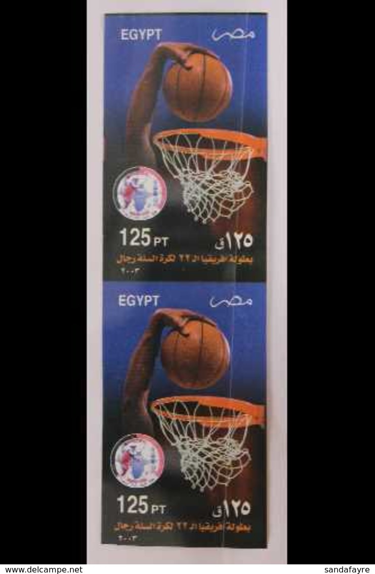 2003 125p Basketball Championship, Vertical IMPERF PAIR, SG 2289, Some Minor Creasing, Otherwise Never Hinged Mint. For  - Other & Unclassified