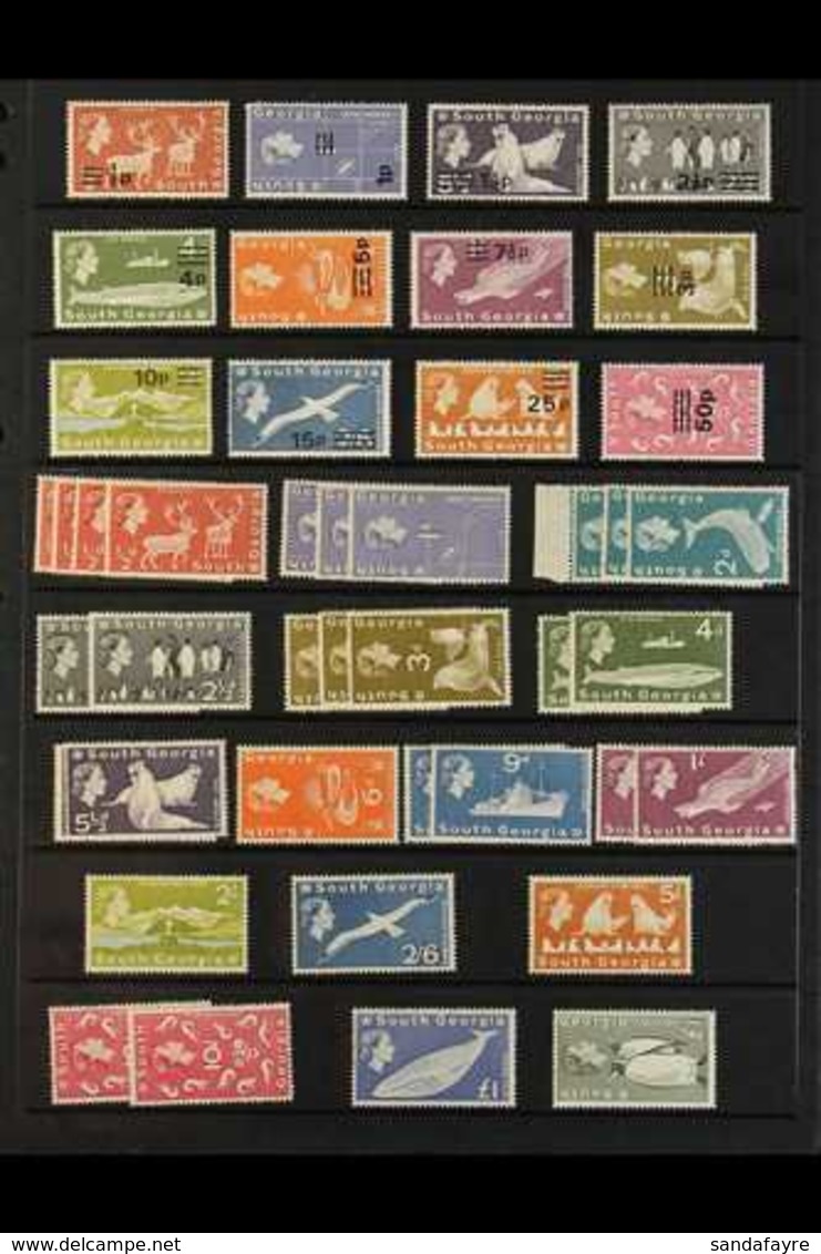 1963-2000 NEVER HINGED MINT COLLECTION On Stock Pages, Includes 1963-9 Defins Set (this Lightly Hinged), 1971-6 Surcharg - Falklandinseln