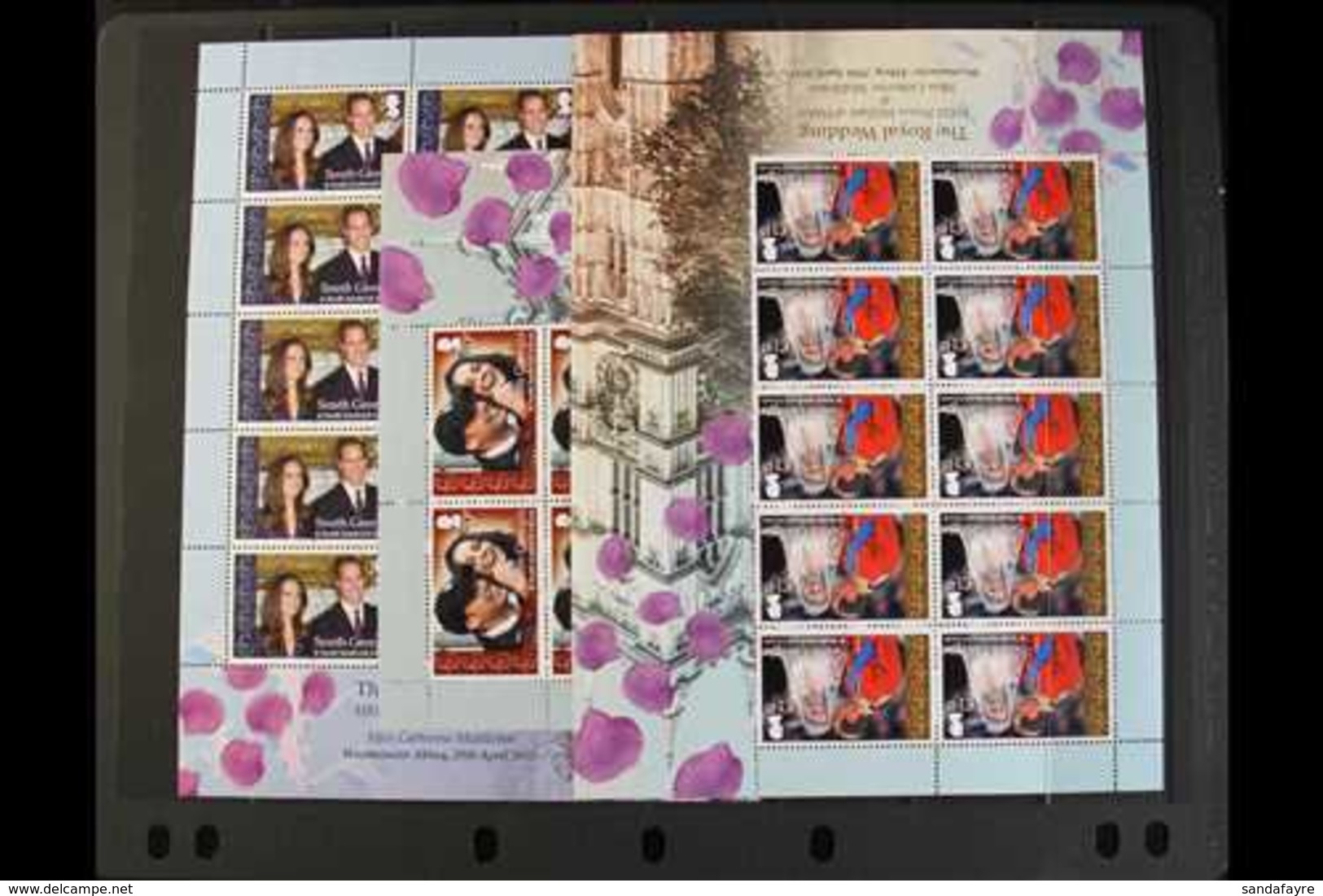2011 Royal Wedding Set, SG 529/31, Sheetlets Of 10 Stamps, NHM (3 Sheetlets) For More Images, Please Visit Http://www.sa - Falkland